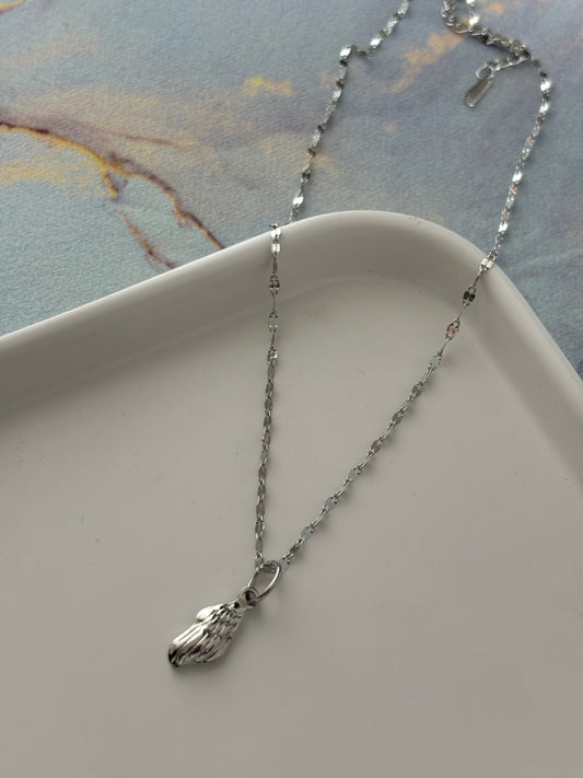 Conical Silver Pendant Necklace