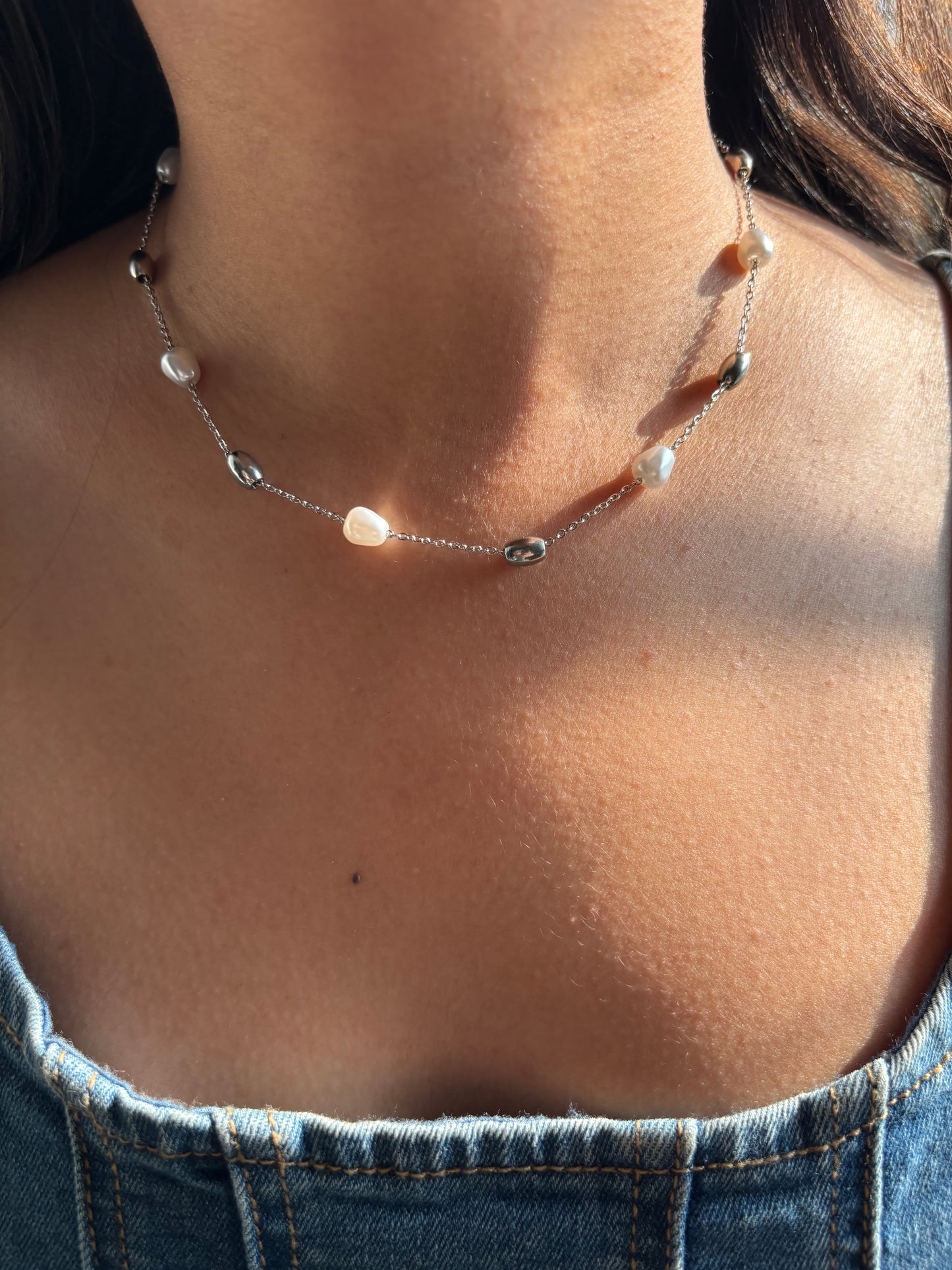 Pebble Silver Chain