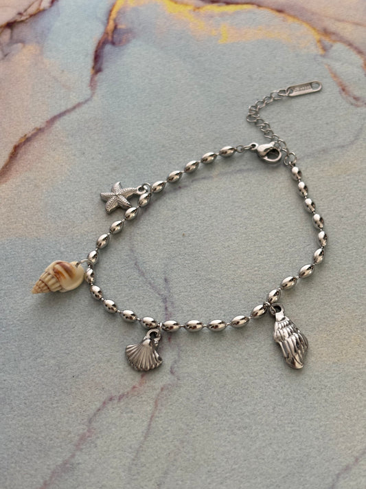 Silver Sea-Charm Bracelet