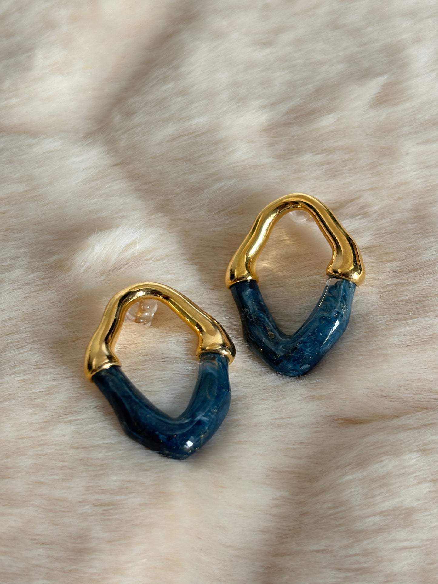 Midnight Sky Brass Earrings