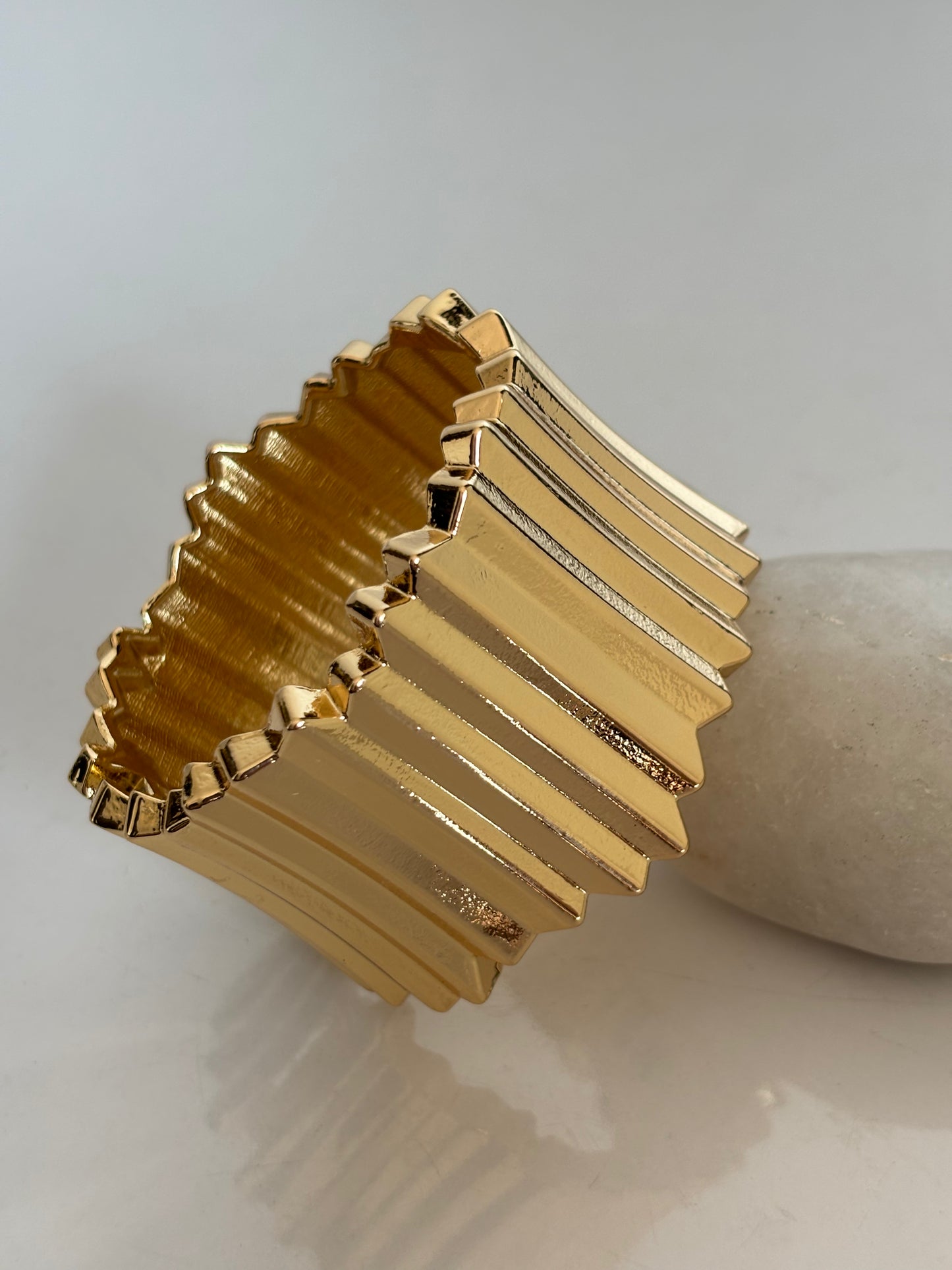 Glam-Glaze Gold Cuff Brass