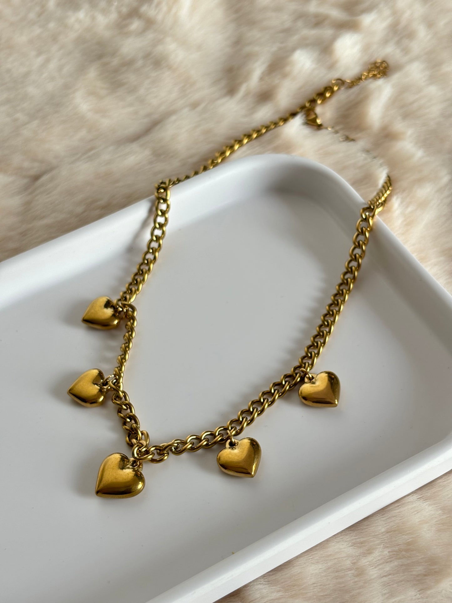 Chunky Heart Charm Necklace