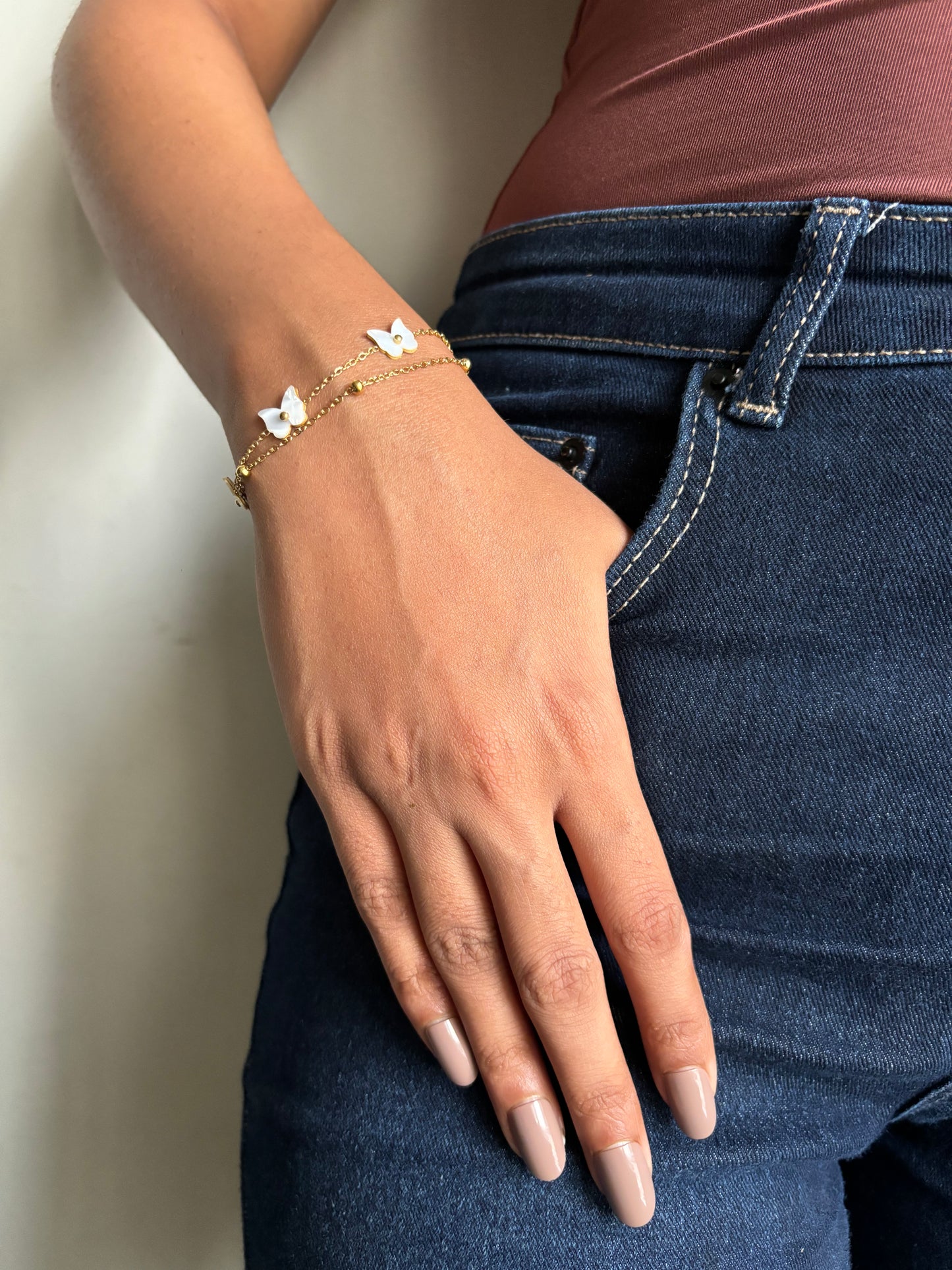 Enamel Butterfly Bracelet