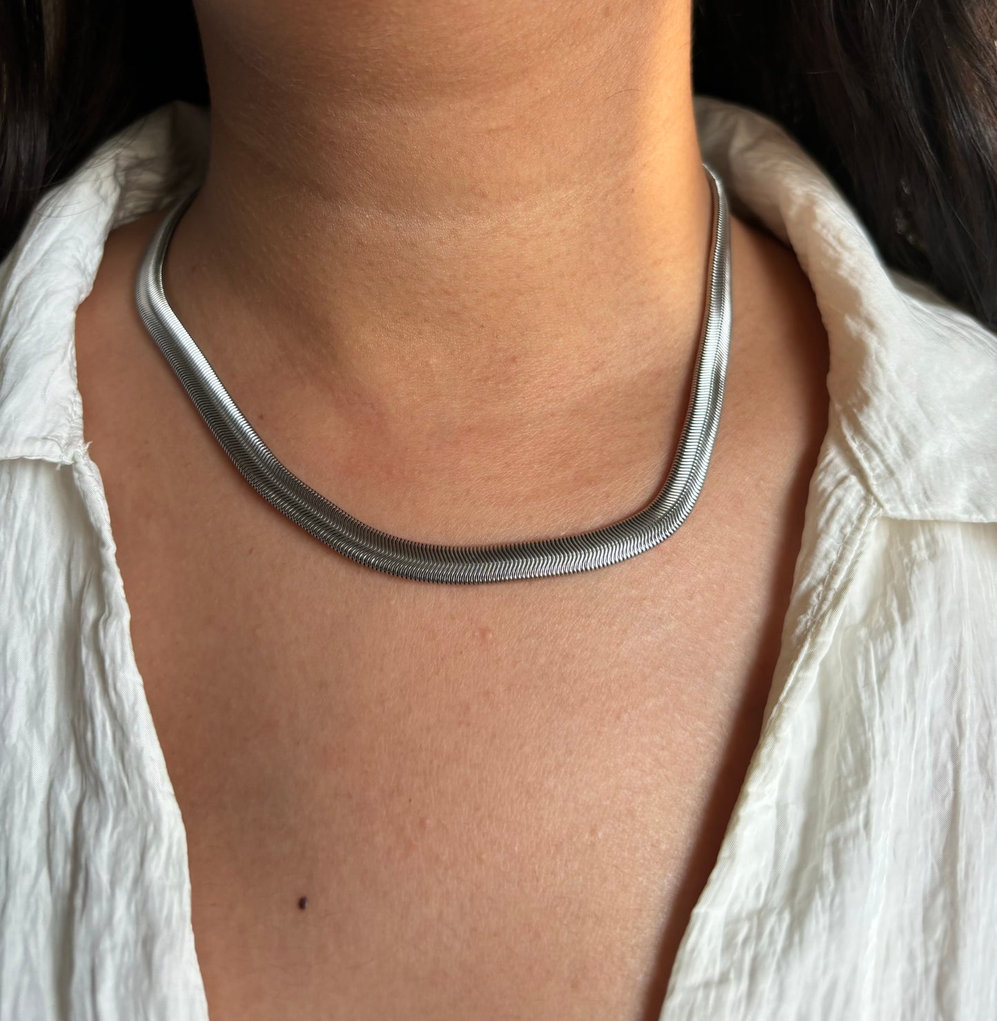 Silver Thick Snake Chain