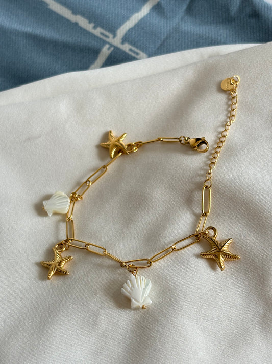 Star-Shell Charm Bracelet