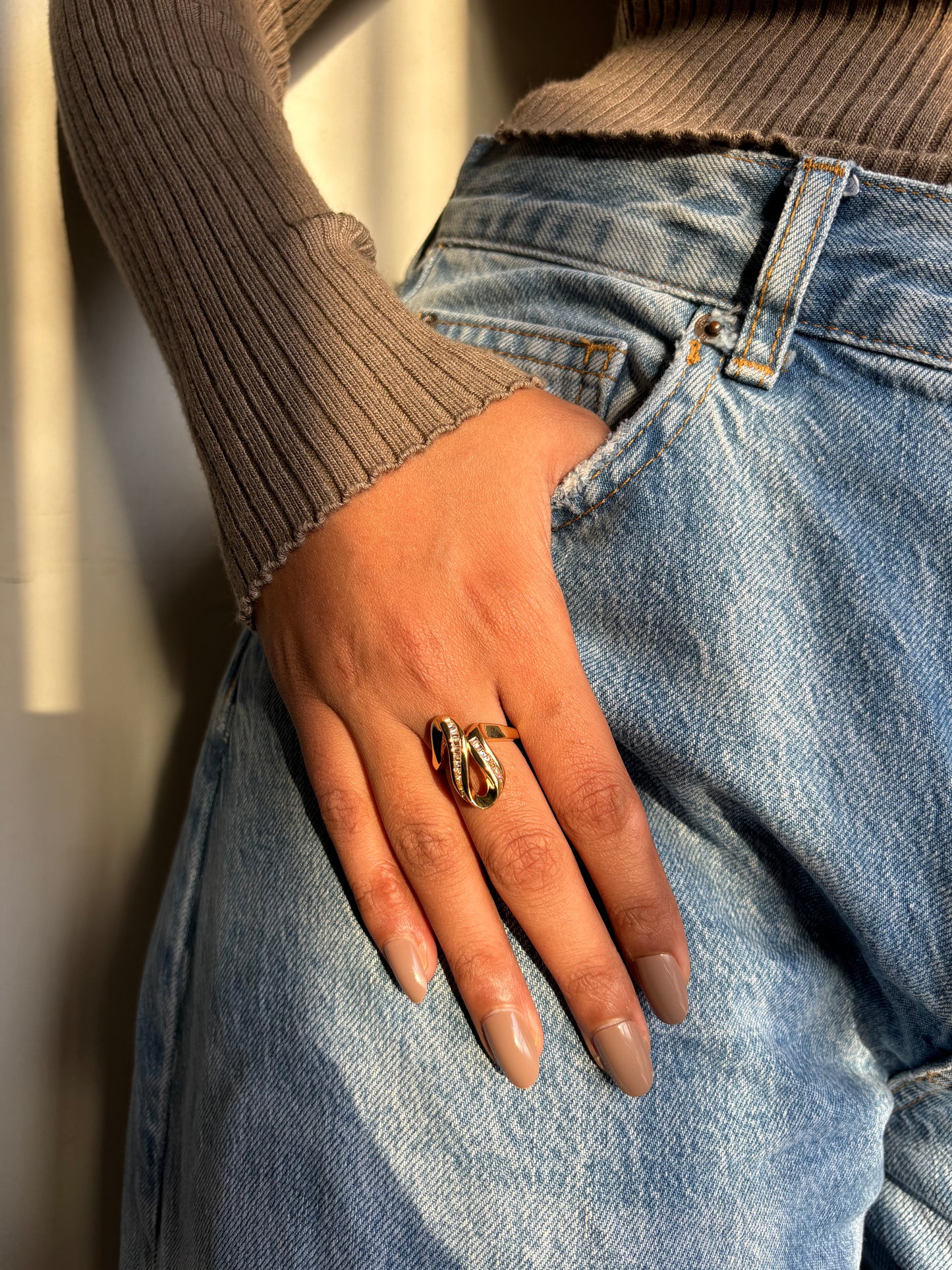 Senorita Adjustable Ring - Brass