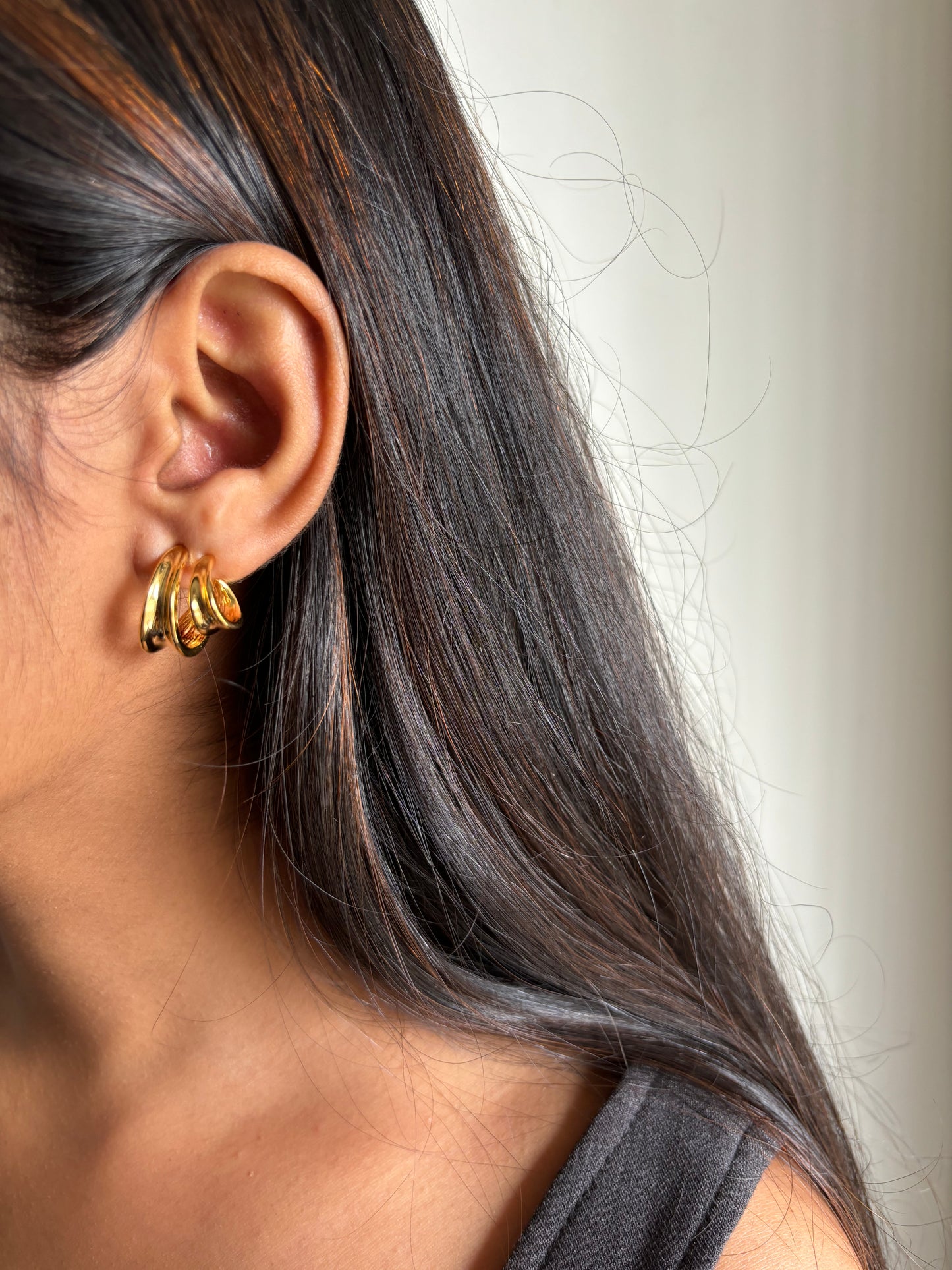 Circa Earrings - Brass