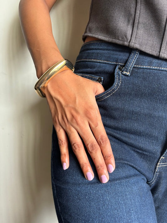 Brass Square Chunky Bracelet