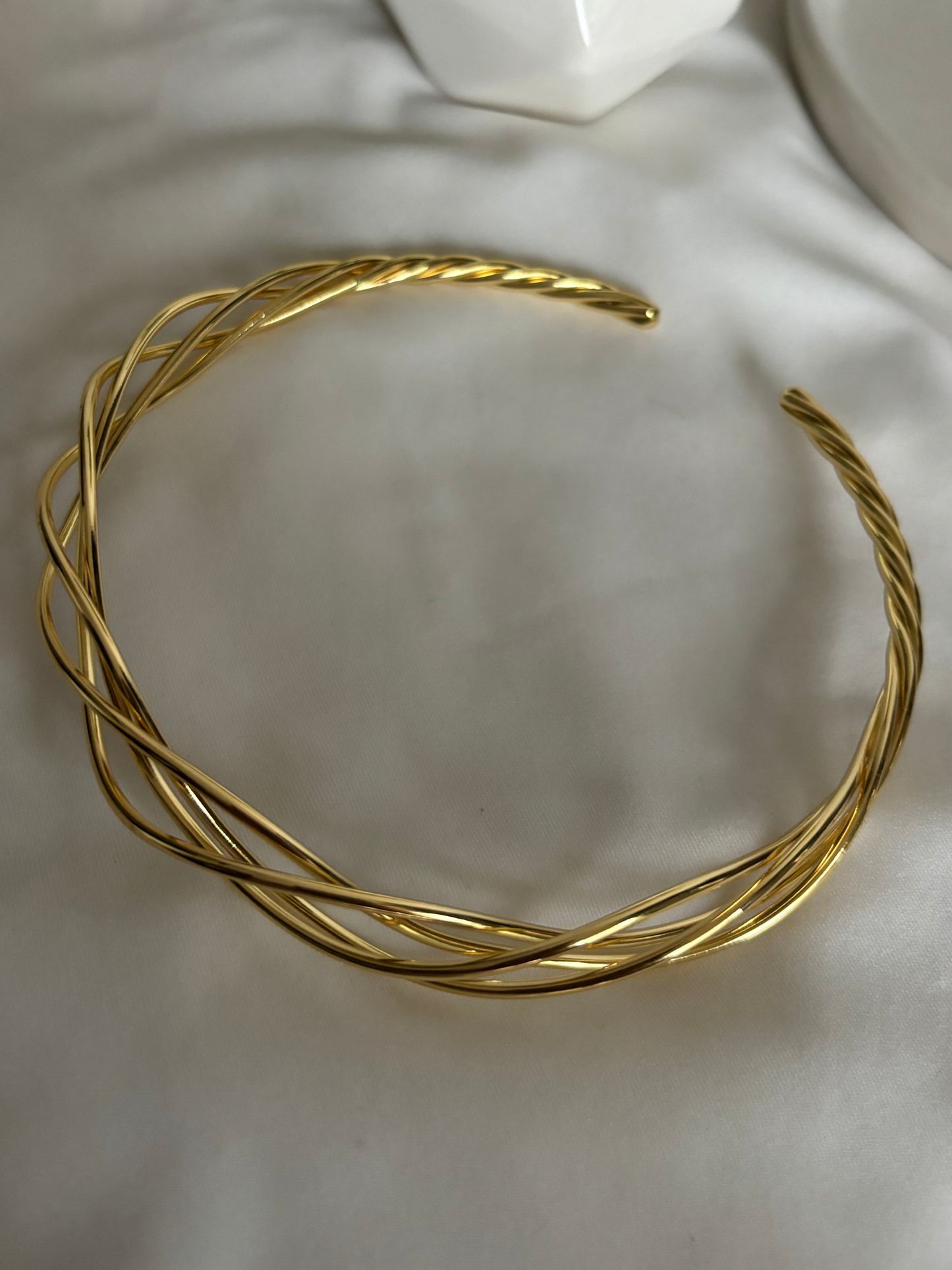 Inter-twined Gold Choker