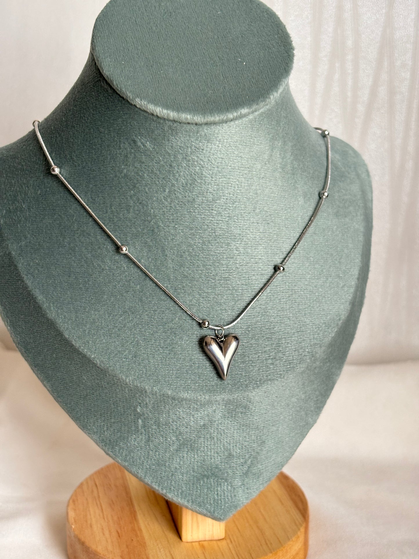 Silver Heart Chain