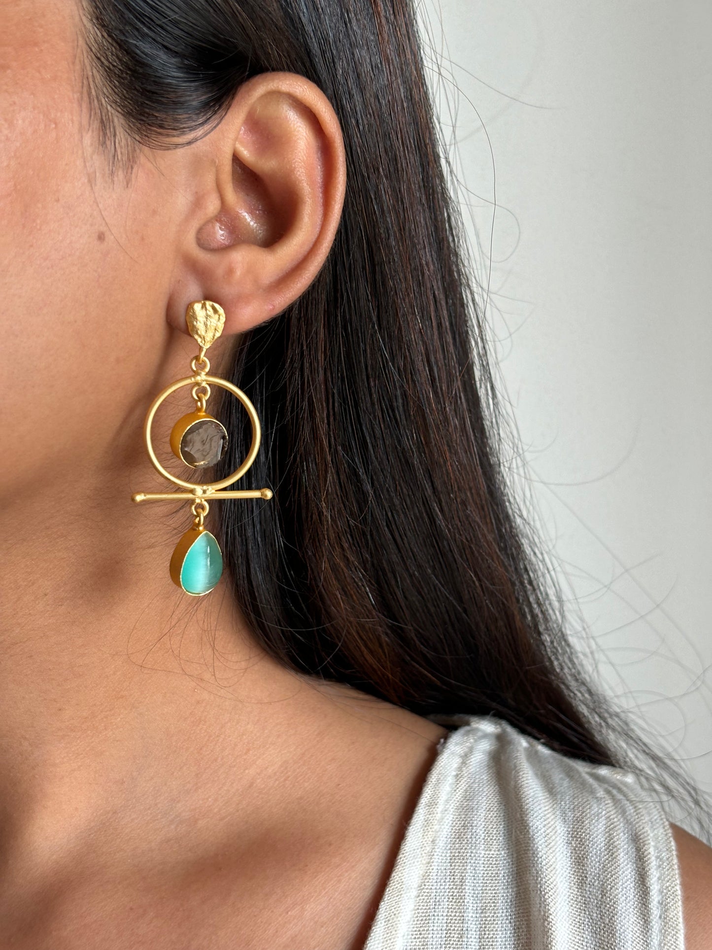 Simran Brass Earrings