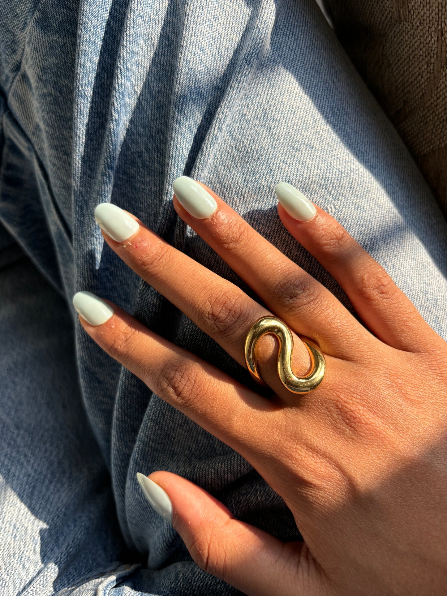 Chunky Swipe Ring- Size 7