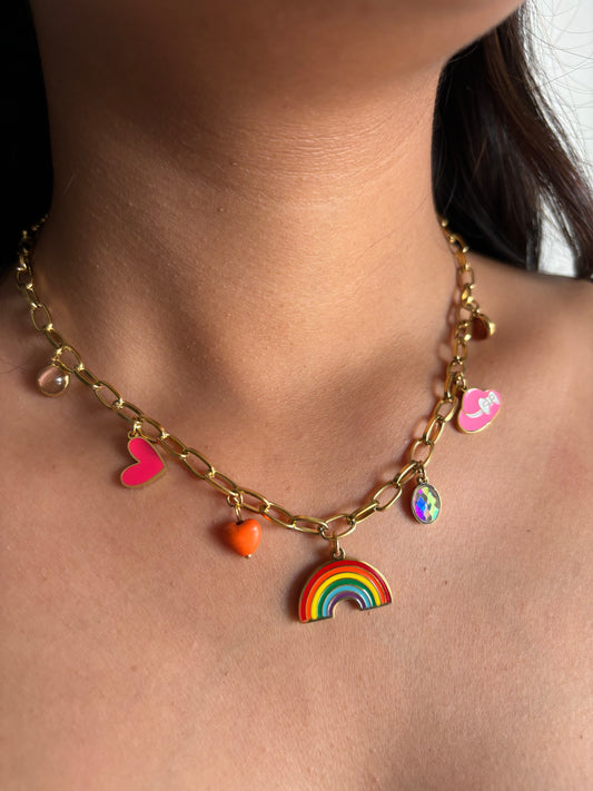 Rainbow Charm Necklace