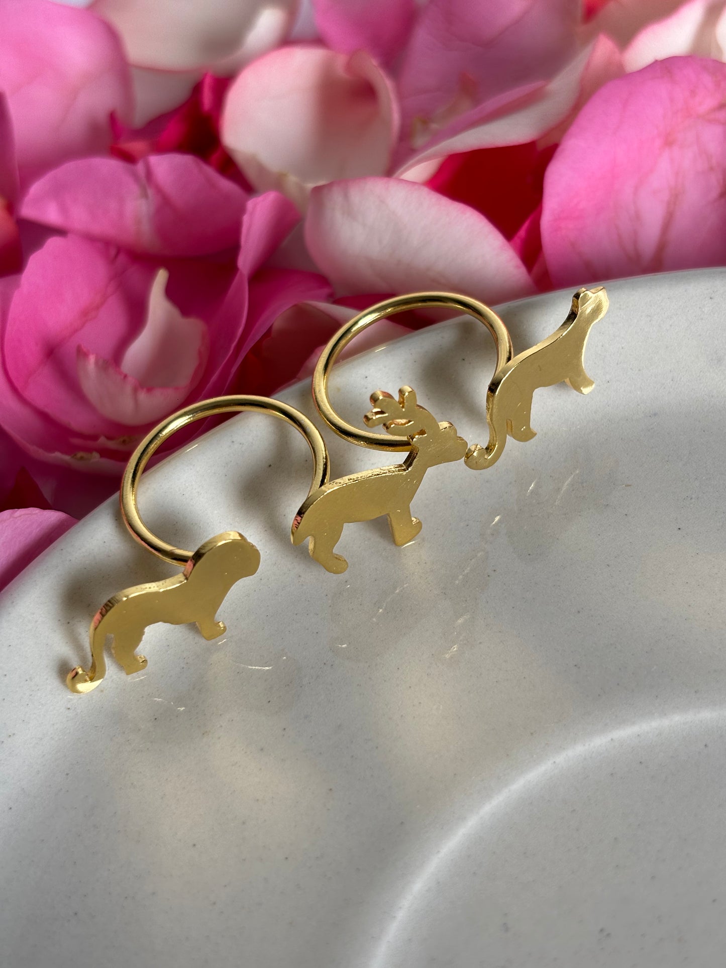 Animal Brass Adjustable Ring